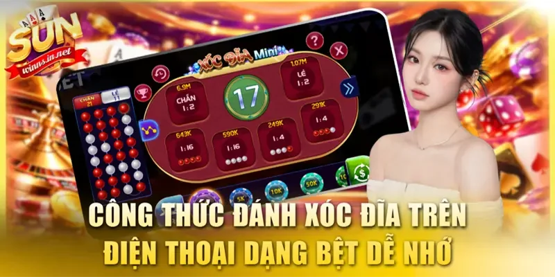 Công thức đánh xóc đĩa trên điện thoại dạng bệt dễ nhớ