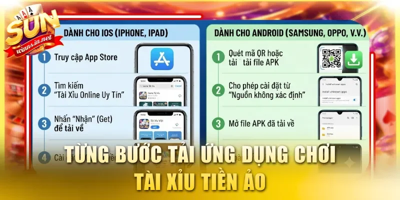 Từng bước tải ứng dụng chơi Tài Xỉu tiền ảo